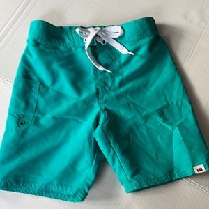 Boys swim trunks green shorts size 4